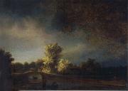 Landscape with a Stone Bridge Rembrandt